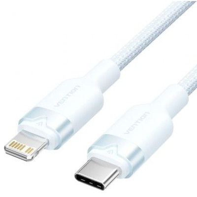 Cable USB Tipo-C Lightning Vention LALSH/ USB Tipo-C Macho - Lightning Macho/ 27W/ 480Mbps/ 2m/ Azul | Lightning