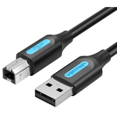 Cable USB 2.0 Impresora Vention COQBN/ USB Tipo-B Macho - USB Macho/ 480Mbps/ 15m/ Negro