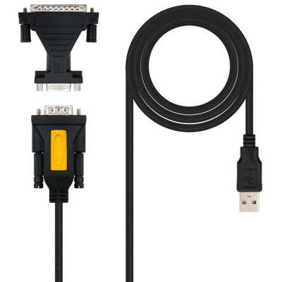 Cable Conversor impresora Nanocable 10.03.0002/ USB Macho - DB9 Macho/ DB25 Macho | Impresoras