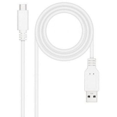 Cable USB 2.0 Nanocable 10.01.2103-W/ USB Tipo-C Macho - USB Macho/ 480Mbps/ 3m/ Blanco