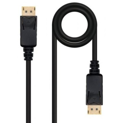 Cable DisplayPort 1.2 4K Nanocable 10.15.2301/ DisplayPort Macho - DisplayPort Macho/ 1m/ Negro | VGA/DVI/DisplayPort