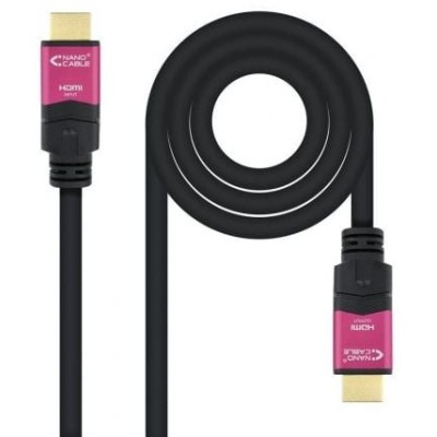 Cable HDMI 2.0 4K Nanocable 10.15.3725/ HDMI Macho - HDMI Macho/ 25m/ Negro | HDMI