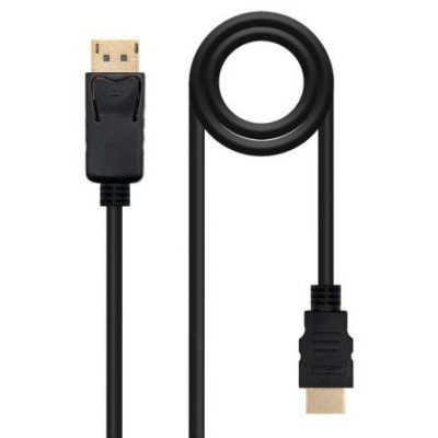 Cable Conversor Nanocable 10.15.4303/ DisplayPort Macho - HDMI Macho/ 3m/ Negro | VGA/DVI/DisplayPort