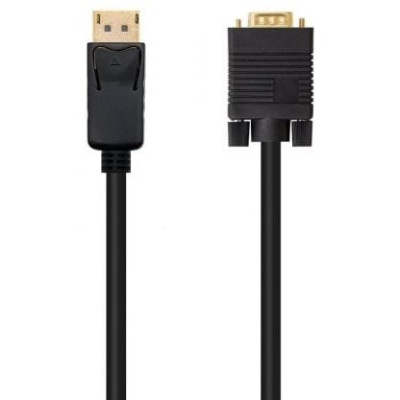 Cable Conversor Nanocable 10.15.4401/ DisplayPort Macho - VGA Macho/ 1m/ Negro | VGA/DVI/DisplayPort