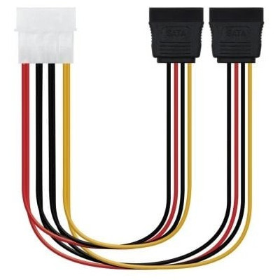 Cable Duplicador de Alimentación Nanocable 10.19.0101-OEM/ Molex Macho - 2x SATA Hembra/ 20cm | Alimentación y Datos