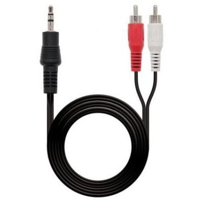 Cable Estéreo Nanocable 10.24.0310/ Jack 3.5 Macho - 2x RCA Macho/ 10m/ Negro | Audio