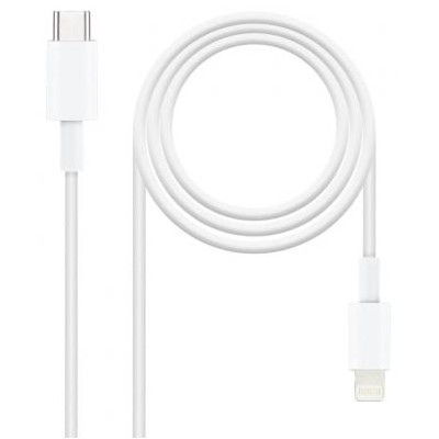 Cable USB 2.0 Tipo-C Lightning Nanocable 10.10.0600/ USB Tipo-C Macho - Lightning Macho/ 50cm/ Blanco | Lightning