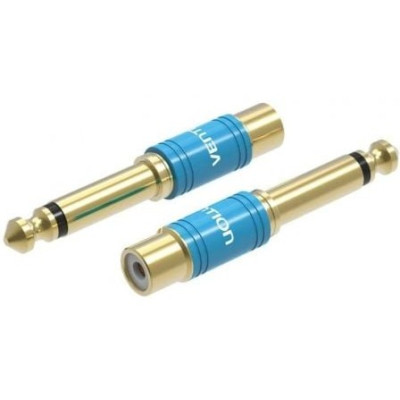 Adaptador Jack Vention VDD-C03/ RCA Hembra - Jack 6.5 Macho/ Azul