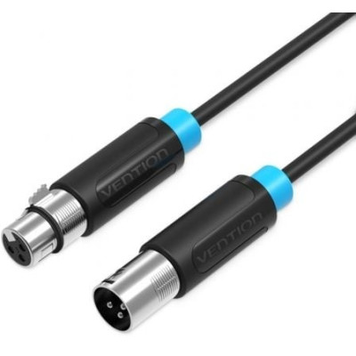 Cable Estéreo Vention BBFBJ/ XLR Macho - XLR Hembra/ 5m/ Negro