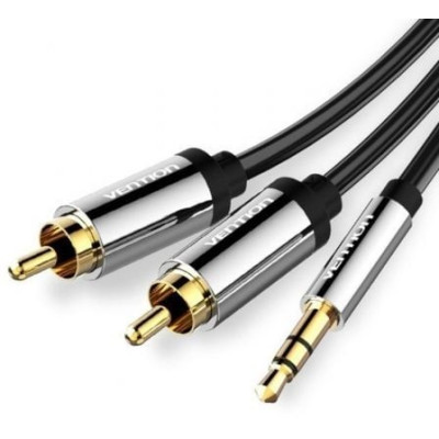 Cable Estéreo Vention BCFBI/ Jack 3.5 Macho - 2x RCA Macho/ 3m/ Negro | Audio
