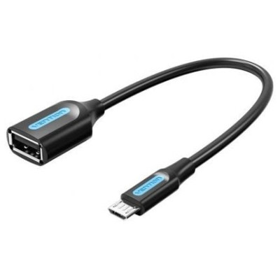 Cable USB 2.0 Vention CCUBB/ MicroUSB Macho - USB Hembra/ 480Mbps/ 15cm/ Negro | USB