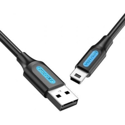 Cable USB 2.0 Vention COMBD/ USB Macho - MiniUSB Macho/ 480Mbps/ 50cm/ Negro