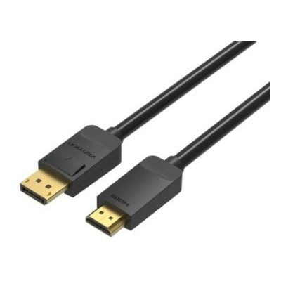 Cable Conversor Vention HADBH/ Displayport Macho - HDMI Macho/ 2m/ Negro | HDMI