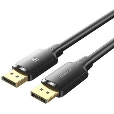 Cable Conversor Vention HAKBH/ DisplayPort Macho - DisplayPort 4K Macho/ 2m/ Negro