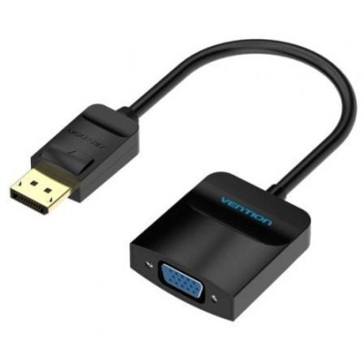 Conversor Vention HBFBB/ DisplayPort Macho - VGA Hembra/ 15cm/ Negro
