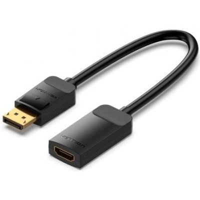 Cable Conversor Vention HBZBB/ DisplayPort Macho - HDMI 4K Hembra/ 15cm/ Negro | HDMI