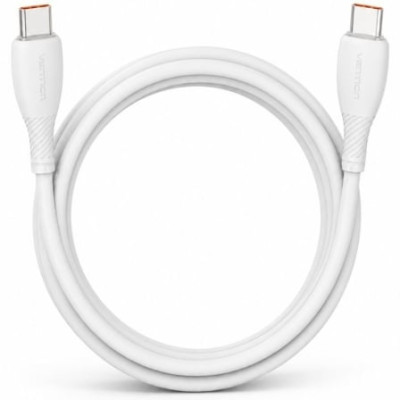 Cable USB 2.0 Tipo-C Vention TRWWF/ USB Tipo-C Macho - USB Tipo-C Macho/ Hasta 100W/ 480Mbps/ 1m/ Blanco | USB-C