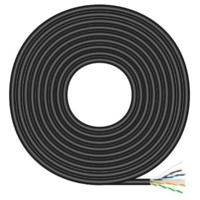 Bobina de Cable RJ45 para Exteriores UTP AWG23 Aisens A135-0675 Cat.6/ 100m/ Impermeable/ Negro