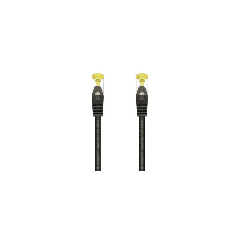 Cable de Red RJ45 SFTP Aisens A146-0484 Cat.7/ 25cm/ Negro | Hasta 1 m