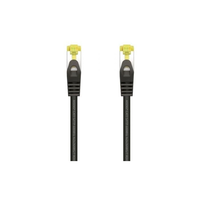 Cable de Red RJ45 SFTP Aisens A146-0484 Cat.7/ 25cm/ Negro | Hasta 1 m