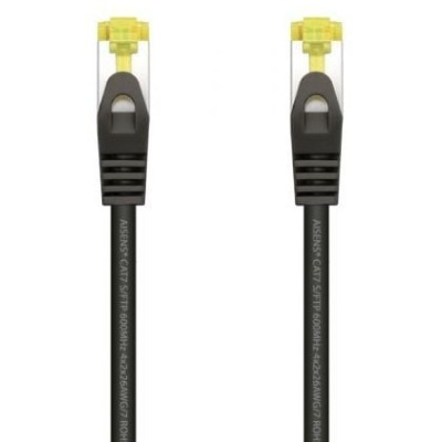 Cable de Red RJ45 SFTP Aisens A146-0485 Cat.7/ 50cm/ Negro | Hasta 1 m
