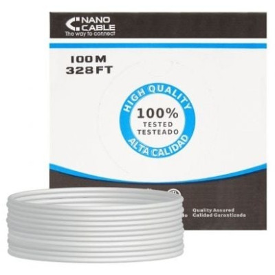 Bobina de Cable RJ45 FTP Nanocable 10.20.0902 Cat.6/ 100m/ Gris | Bobinas