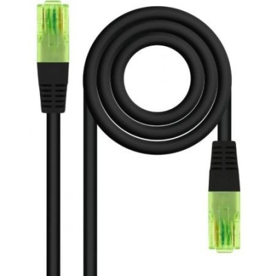 Cable de Red RJ45 UTP Nanocable 10.20.1400-L25-BK Cat.6/ 25cm/ Negro | Hasta 1 m