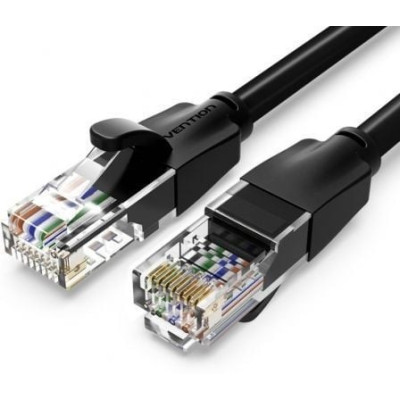 Cable de Red RJ45 UTP Vention IBEBS Cat.6/ 25m/ Negro | 10 m