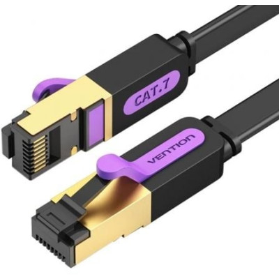 Cable de Red RJ45 SFTP Vention ICDBD Cat.7/ 50cm/ Negro | Hasta 1 m