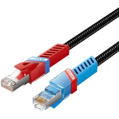Cable de Red RJ45 SFTP Vention IKJBF Cat.8/ Gaming/ 1m/ Negro | Hasta 1 m