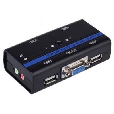 Conmutador KVM SVGA Aisens A111-0064/ 2PC con 1 sólo teclado y ratón