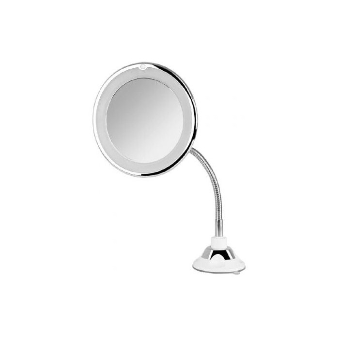 Espejo Cosmético de Pared con Luz Orbegozo ESP 1020/ Telescópico/ Ø17cm