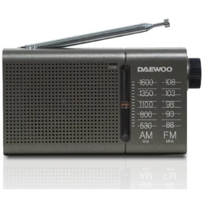Radio Portátil Daewoo DW1035/ a Pilas/ Gris Oscuro