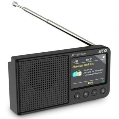 Radio Portátil SPC Jetty Lite Dab+/ con Batería/ Negra