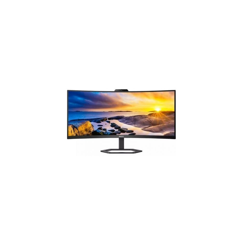 Monitor Profesional Ultrapanorámico Curvo Philips 34E1C5600HE 34'/ WQHD/ Webcam/ Multimedia/ Regulable en altura/ Negro