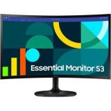 Monitor Profesional Curvo Samsung Essential Monitor S3 S36GD S24D364GAU/ 24'/ Full HD/ Negro
