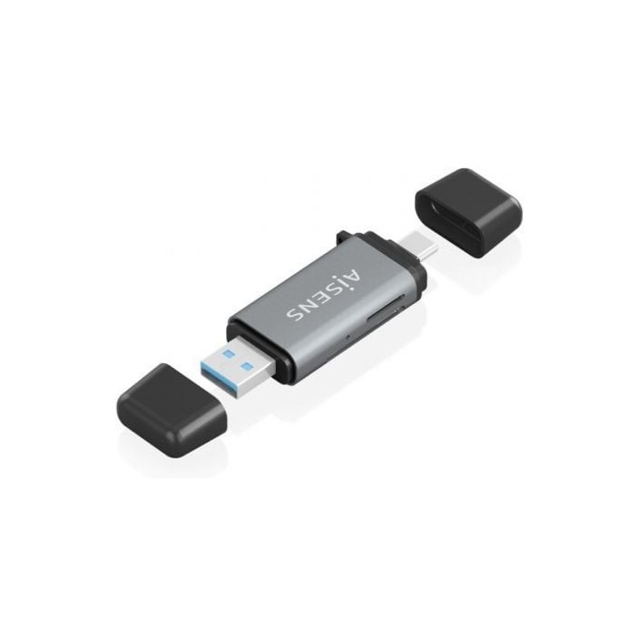 Lector de Tarjetas Externo Aisens ASCR-2AC11-GR/ USB 3.1