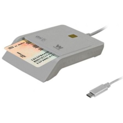 Lector de DNI y Tarjetas Woxter PE26-198/ USB Tipo-C/ Blanco