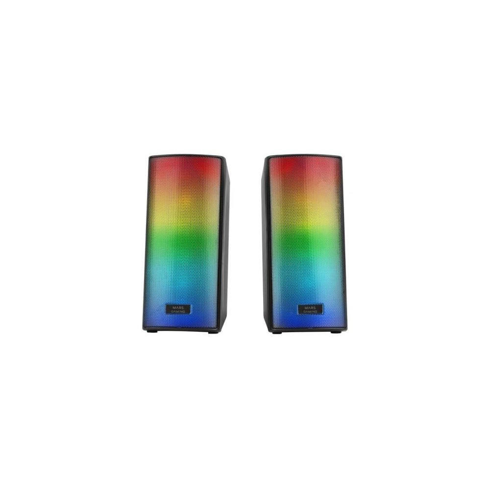 Altavoces con Bluetooth Mars Gaming MSRGB2/ 15W/ 2.0/ Negros