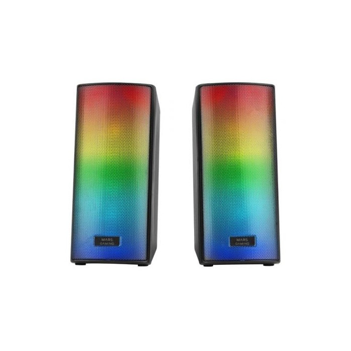 Altavoces con Bluetooth Mars Gaming MSRGB2/ 15W/ 2.0/ Negros
