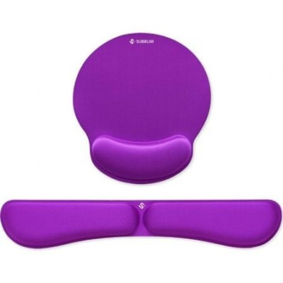 Pack de Reposamuñecas y Alfombrilla Ergonómica Subblim Ergo MemoryFlex/ Púrpura
