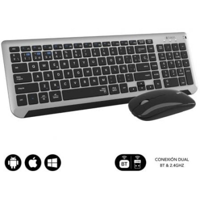 Teclado y Ratón Inalámbrico Subblim Combo Dual Prestige Extendido | Teclados