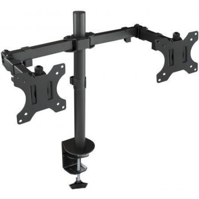 Soporte de Mesa para 2 Monitores TooQ DB1232TN-B/ Giratorio/ Inclinable/ hasta 8kg