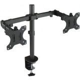 Soporte de Mesa para 2 Monitores TooQ DB1232TN-B/ Giratorio/ Inclinable/ hasta 8kg