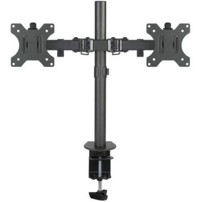 Soporte de Mesa para 2 Monitores TooQ DB1232TN-B/ Giratorio/ Inclinable/ hasta 8kg
