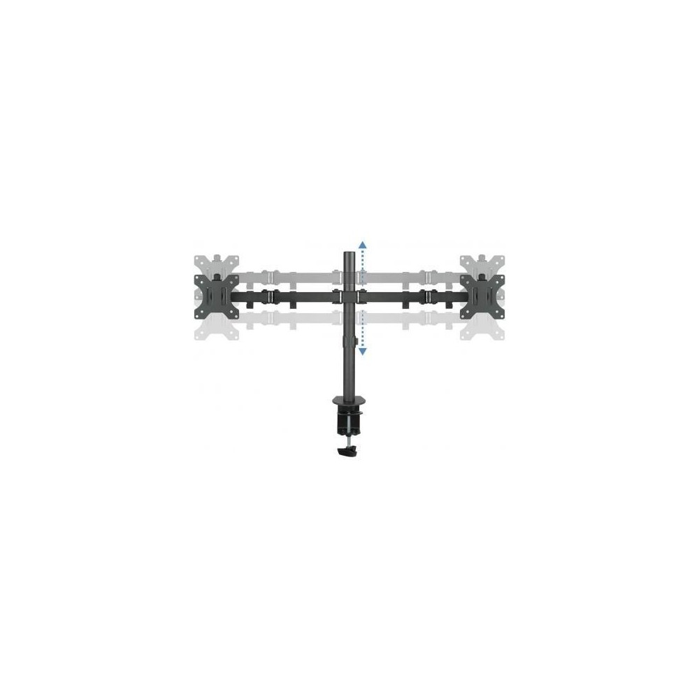 Soporte de Mesa para 2 Monitores TooQ DB1232TN-B/ Giratorio/ Inclinable/ hasta 8kg