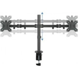 Soporte de Mesa para 2 Monitores TooQ DB1232TN-B/ Giratorio/ Inclinable/ hasta 8kg