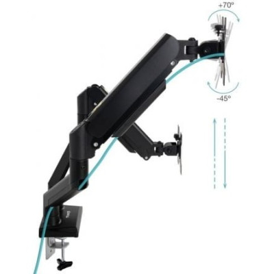 Soporte de Mesa para 2 Monitores TooQ DB1434TNR-B/ Giratorio/ Inclinable/ hasta 10kg