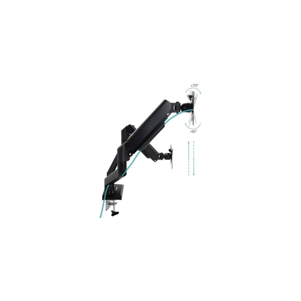 Soporte de Mesa para 2 Monitores TooQ DB1434TNR-B/ Giratorio/ Inclinable/ hasta 10kg