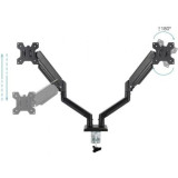 Soporte de Mesa para 2 Monitores TooQ DB1434TNR-B/ Giratorio/ Inclinable/ hasta 10kg